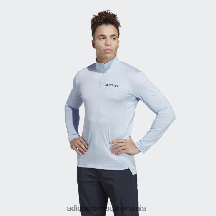 adidas campus romania top cu mânecă lungă cu jumătate de fermoar albastru terrex bărbați zori albastre J266N214051