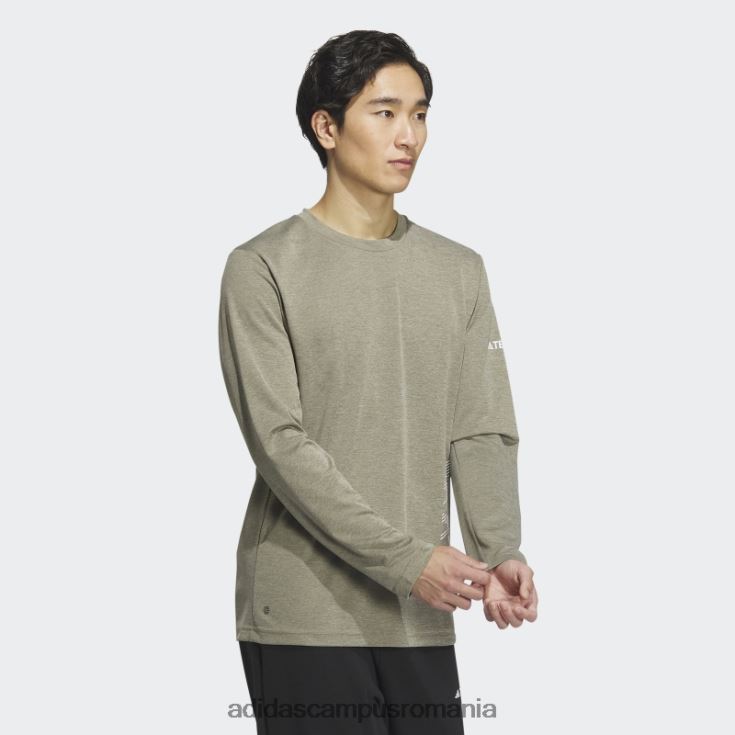 adidas campus romania top cu mâneci lungi top tech cu mâneci lungi olive bărbați măsline J266N213933