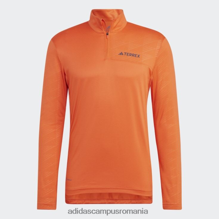 adidas campus romania top portocaliu terrex cu mânecă lungă cu jumătate de fermoar bărbați portocale J266N214093
