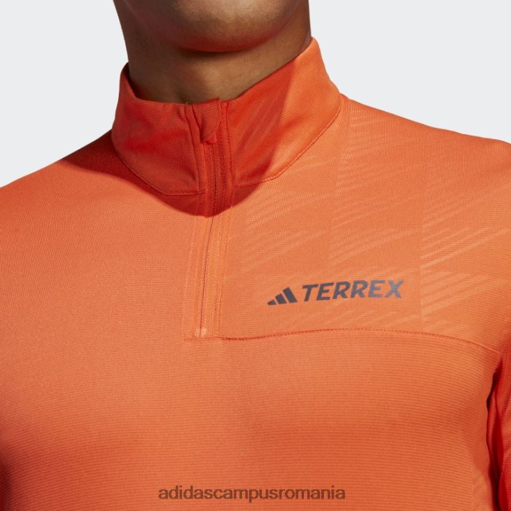 adidas campus romania top portocaliu terrex cu mânecă lungă cu jumătate de fermoar bărbați portocale J266N214093