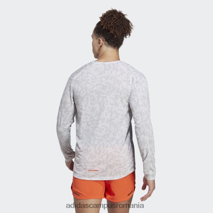 adidas campus romania tricou cu mânecă lungă terrex trail running alb bărbați alb/gri J266N26056