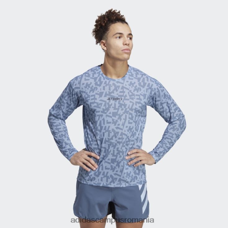 adidas campus romania tricou cu mânecă lungă terrex trail running albastru zori bărbați albastru zori/oțel J266N26055