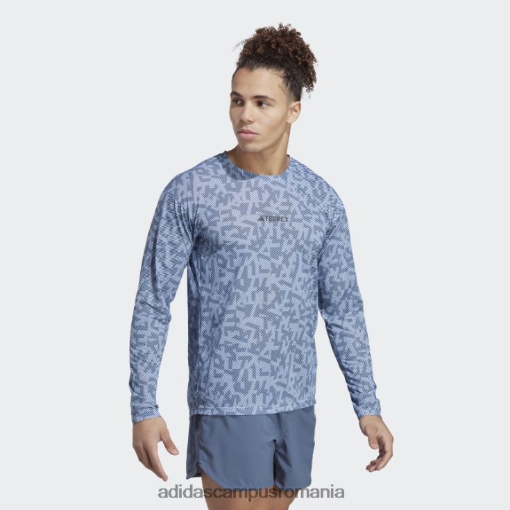 adidas campus romania tricou cu mânecă lungă terrex trail running albastru zori bărbați albastru zori/oțel J266N26055