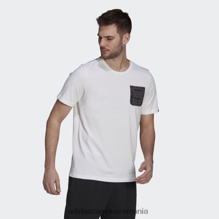 adidas campus romania tricou grafic terrex pocket alb bărbați alb negru J266N26121