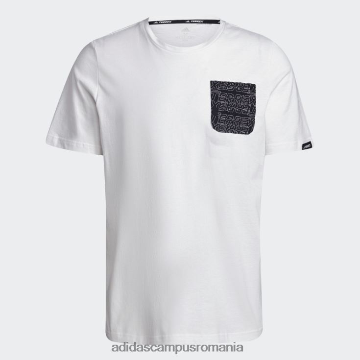 adidas campus romania tricou grafic terrex pocket alb bărbați alb negru J266N26121