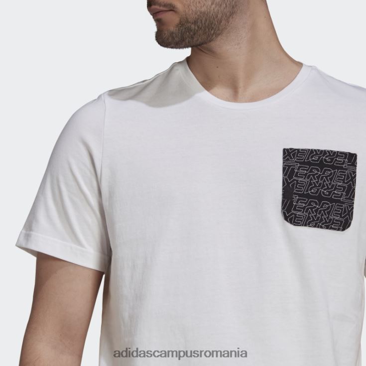 adidas campus romania tricou grafic terrex pocket alb bărbați alb negru J266N26121