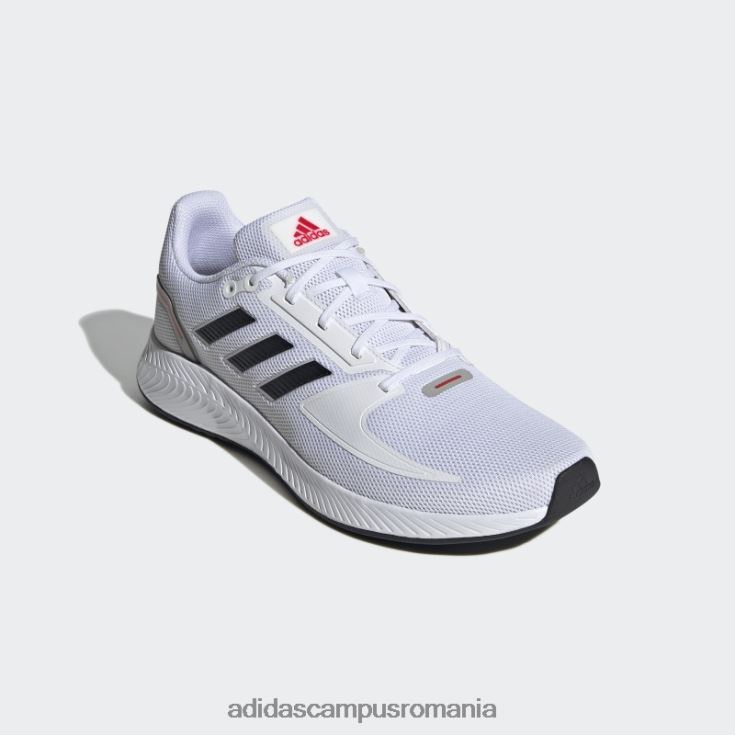 adidas campus romania pantofi adidas run falcon 2.0 albi bărbați alb/negru/rosu J266N2747