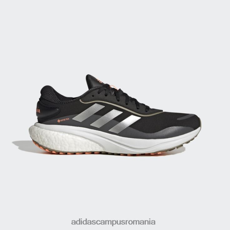 adidas campus romania pantofi supernova gore-tex negri bărbați negru/argintiu/portocaliu fascicul J266N212314