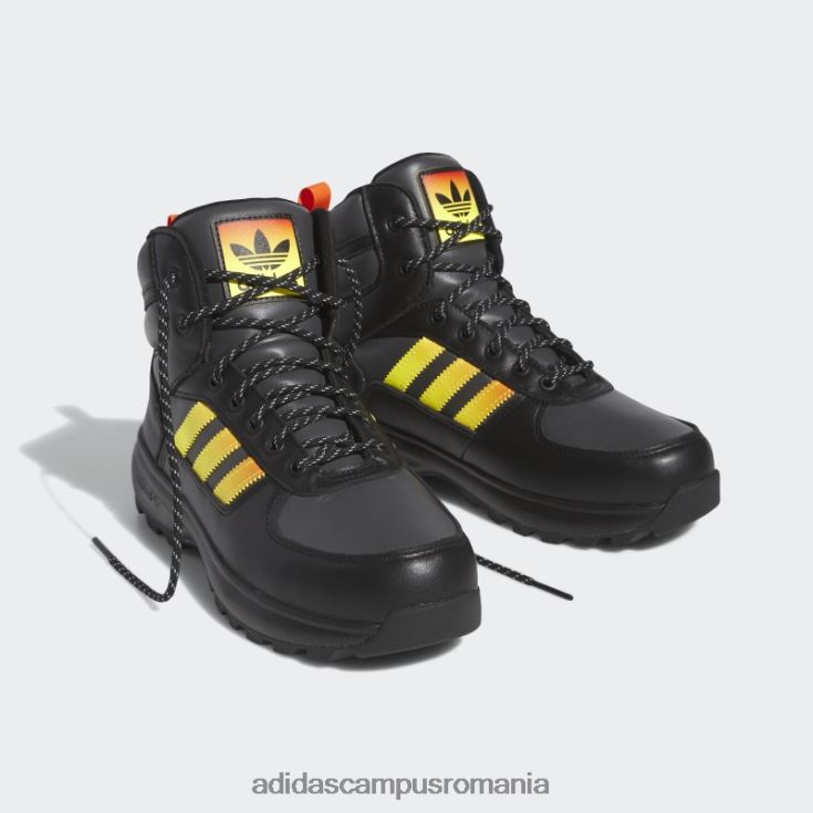 adidas campus romania cizme chasker negre bărbați negru/portocaliu/galben J266N220059