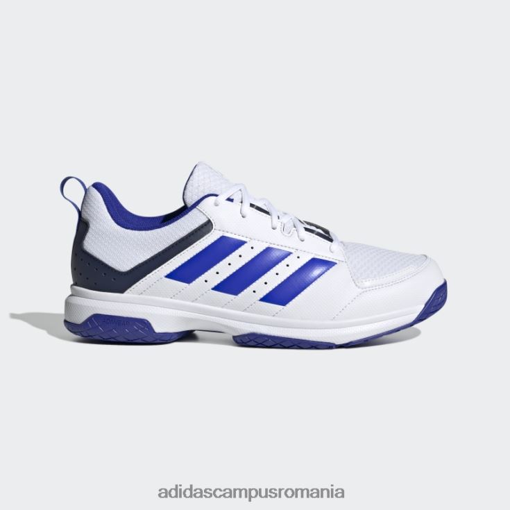 adidas campus romania ligra 7 pantofi indoor alb bărbați alb/albastru/bleumarin J266N212559