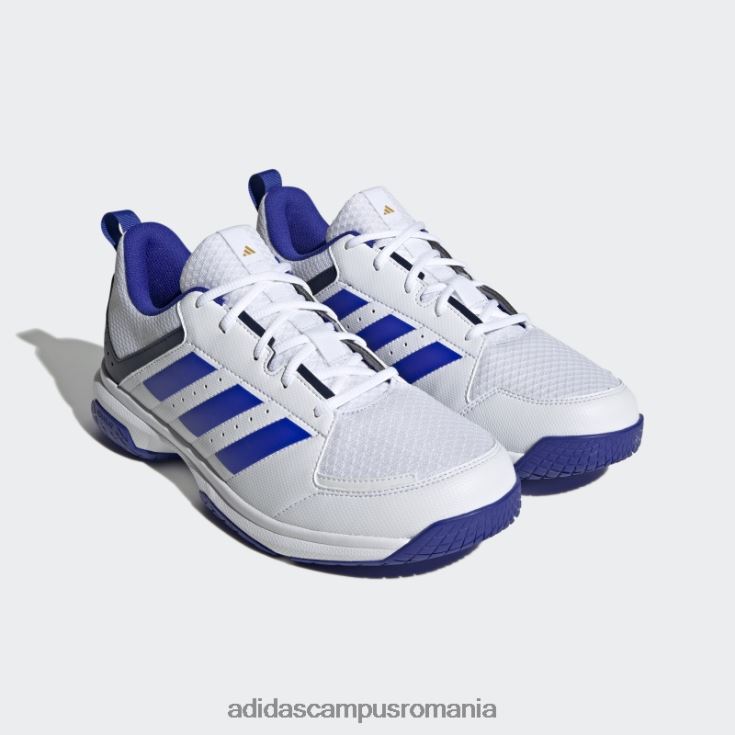 adidas campus romania ligra 7 pantofi indoor alb bărbați alb/albastru/bleumarin J266N212559
