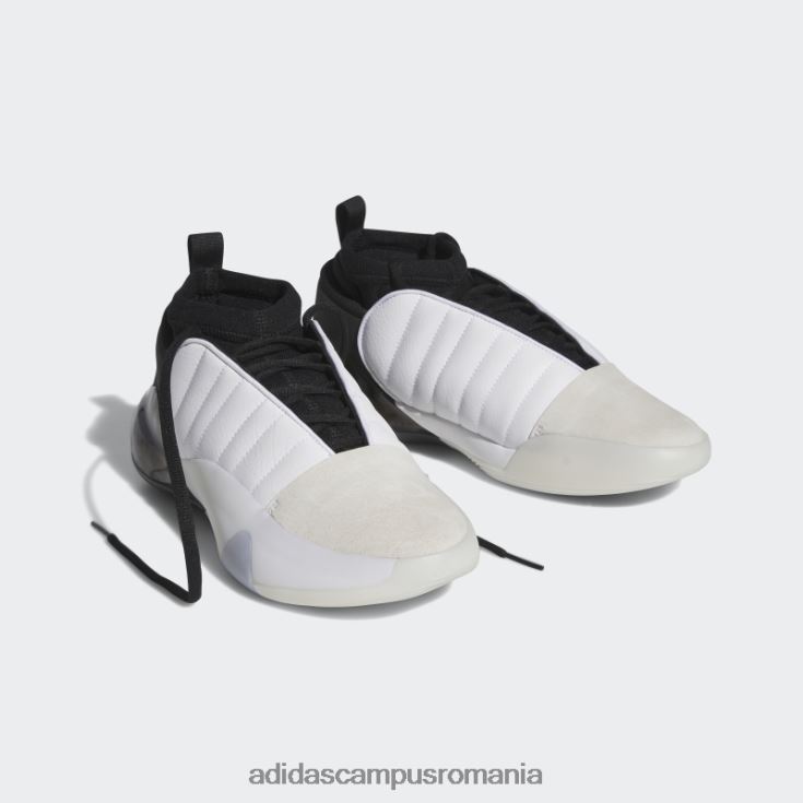 adidas campus romania harden volume 7 pantofi albi bărbați alb negru J266N25953
