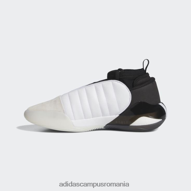 adidas campus romania harden volume 7 pantofi albi bărbați alb negru J266N25953
