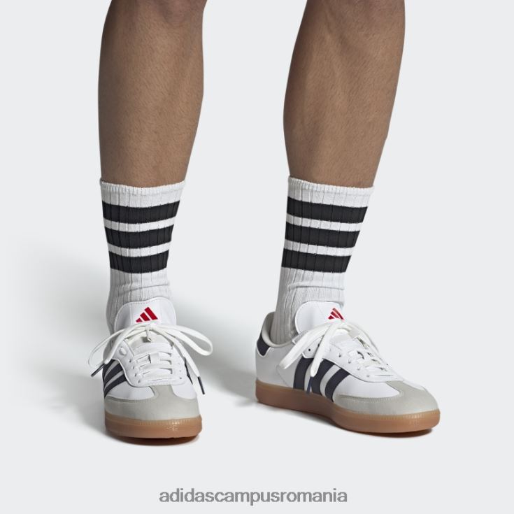 adidas campus romania pantofii de ciclism vegani velosamba albi bărbați alb/albastru marin/stacojiu J266N212266