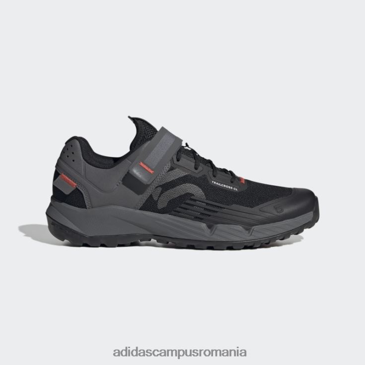 adidas campus romania cinci zece pantofi pentru bicicletă de munte cu clips, negru, de modă bărbați negru/gri/rosu J266N24646