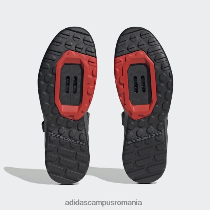 adidas campus romania cinci zece pantofi pentru bicicletă de munte cu clips, negru, de modă bărbați negru/gri/rosu J266N24646