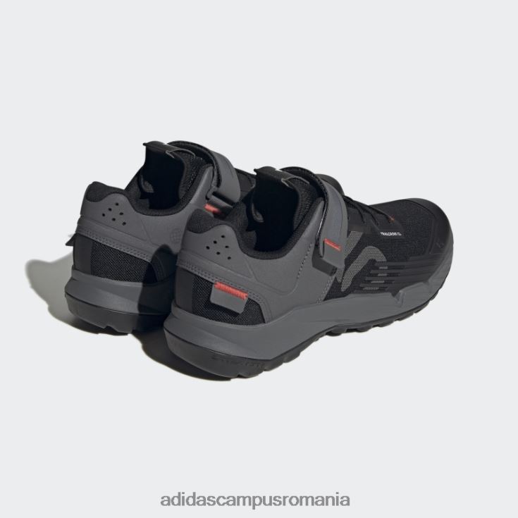 adidas campus romania cinci zece pantofi pentru bicicletă de munte cu clips, negru, de modă bărbați negru/gri/rosu J266N24646