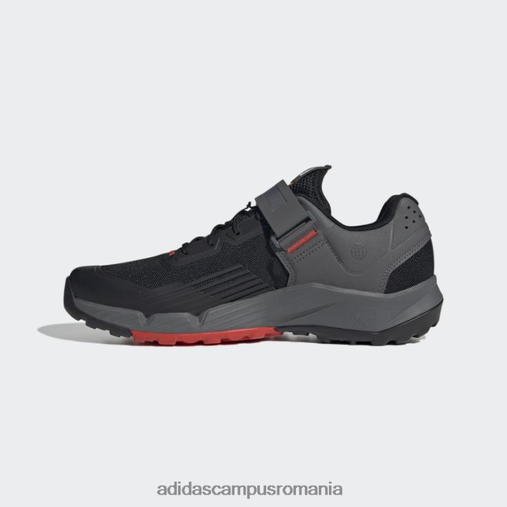 adidas campus romania cinci zece pantofi pentru bicicletă de munte cu clips, negru, de modă bărbați negru/gri/rosu J266N24646