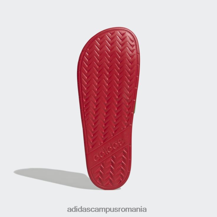adidas campus romania adilette tnd tobogane verde bărbați verde/alb/stacojiu J266N220036