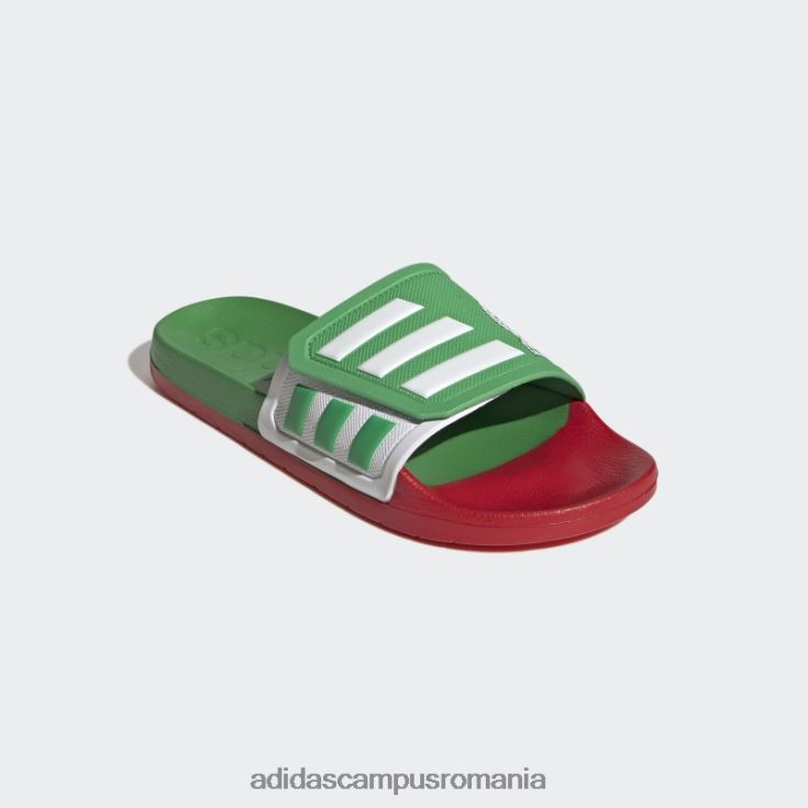 adidas campus romania adilette tnd tobogane verde bărbați verde/alb/stacojiu J266N220036