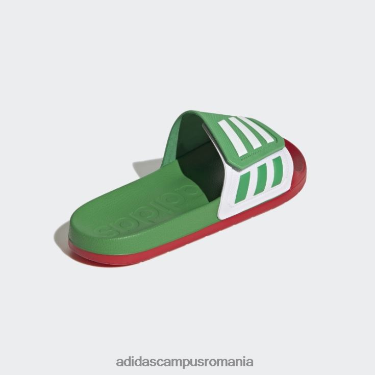 adidas campus romania adilette tnd tobogane verde bărbați verde/alb/stacojiu J266N220036