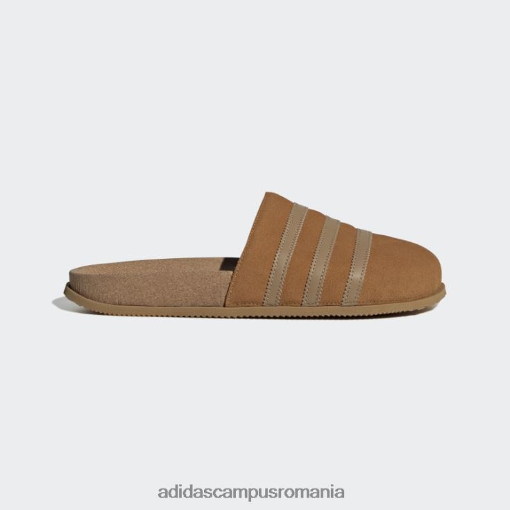 adidas campus romania maro deschis adimule lea slides bărbați maro deschis/maro negru J266N220027