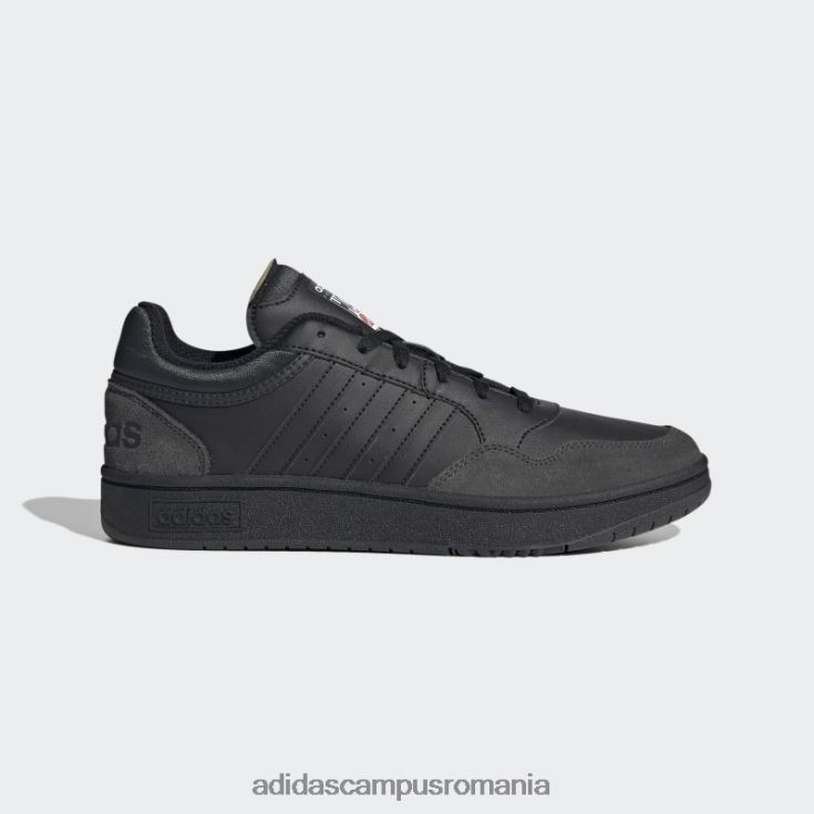 adidas campus romania black hoops 3.0 lifestyle baschet pantofi clasici vintage bărbați negru/carbon J266N24594