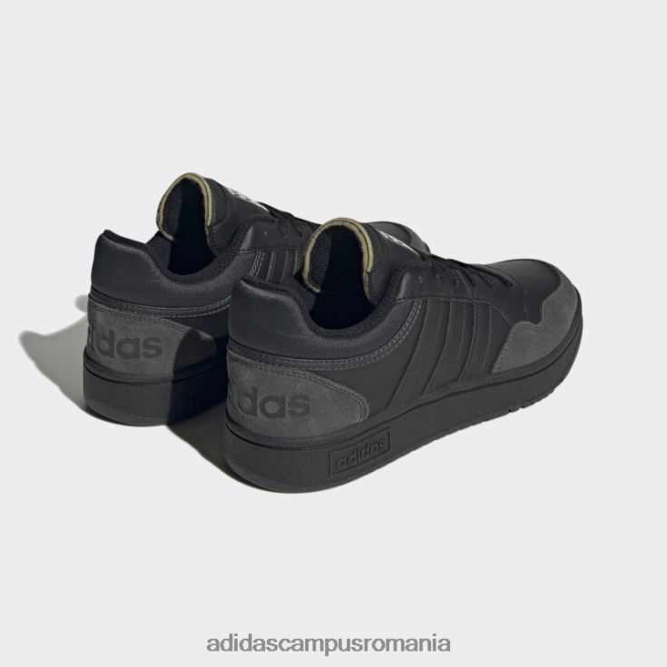 adidas campus romania black hoops 3.0 lifestyle baschet pantofi clasici vintage bărbați negru/carbon J266N24594