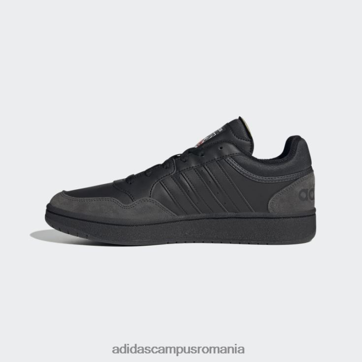 adidas campus romania black hoops 3.0 lifestyle baschet pantofi clasici vintage bărbați negru/carbon J266N24594