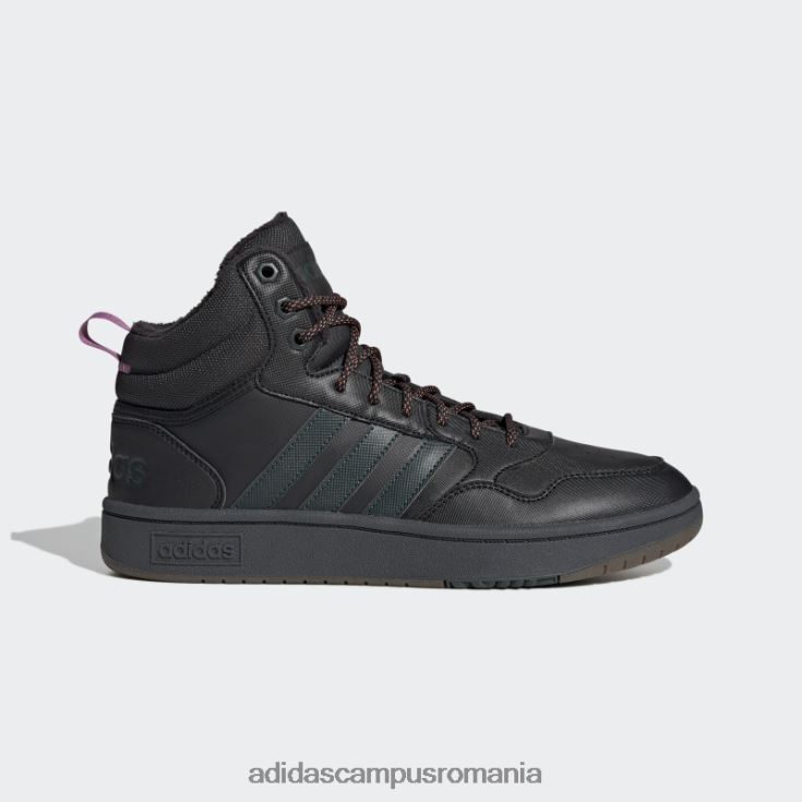 adidas campus romania black hoops 3.0 mid lifestyle baschet clasic căptușeală de blană pantofi pentru iarnă adidas bărbați negru/verde/gumă J266N24821