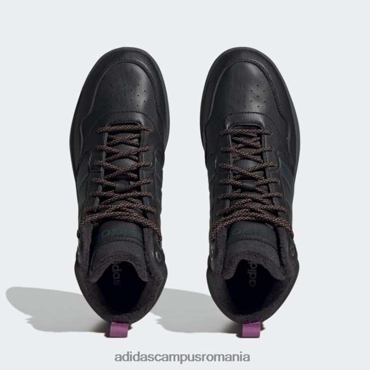 adidas campus romania black hoops 3.0 mid lifestyle baschet clasic căptușeală de blană pantofi pentru iarnă adidas bărbați negru/verde/gumă J266N24821