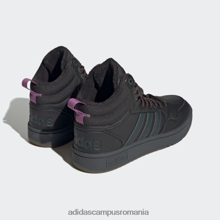 adidas campus romania black hoops 3.0 mid lifestyle baschet clasic căptușeală de blană pantofi pentru iarnă adidas bărbați negru/verde/gumă J266N24821