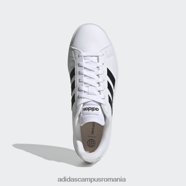 adidas campus romania grand court td lifestyle court pantofi casual negri fierbinți bărbați alb negru J266N2149