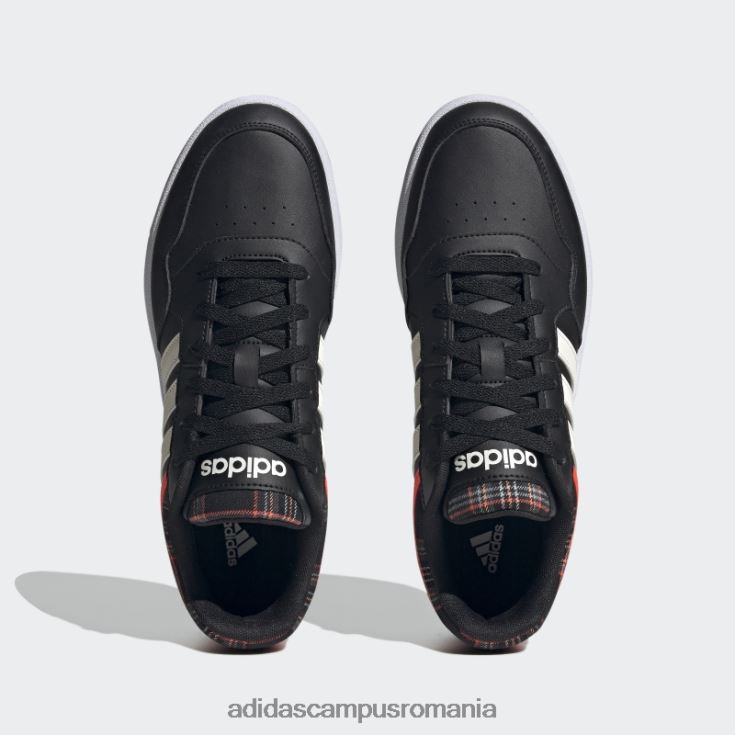 adidas campus romania hoops 3.0 lifestyle baschet low classic vintage pantofi negru adidas bărbați negru/alb/gri J266N24380