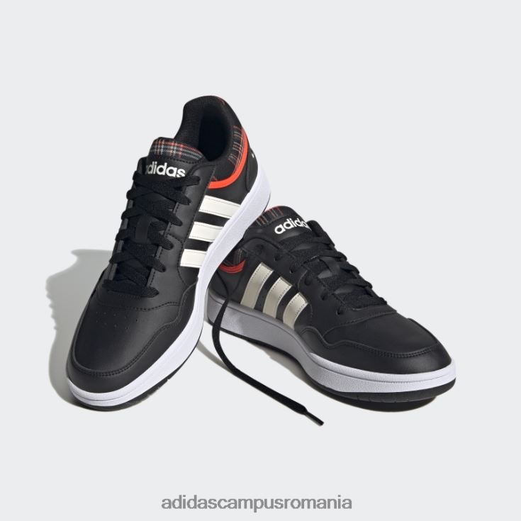 adidas campus romania hoops 3.0 lifestyle baschet low classic vintage pantofi negru adidas bărbați negru/alb/gri J266N24380