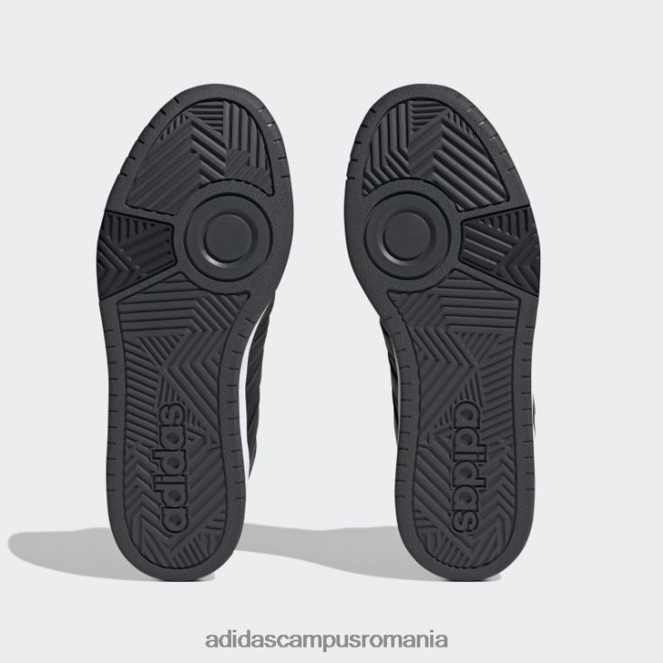 adidas campus romania hoops 3.0 mid lifestyle baschet clasic căptușeală de blană pantofi pentru iarnă negru bărbați alb negru J266N24345