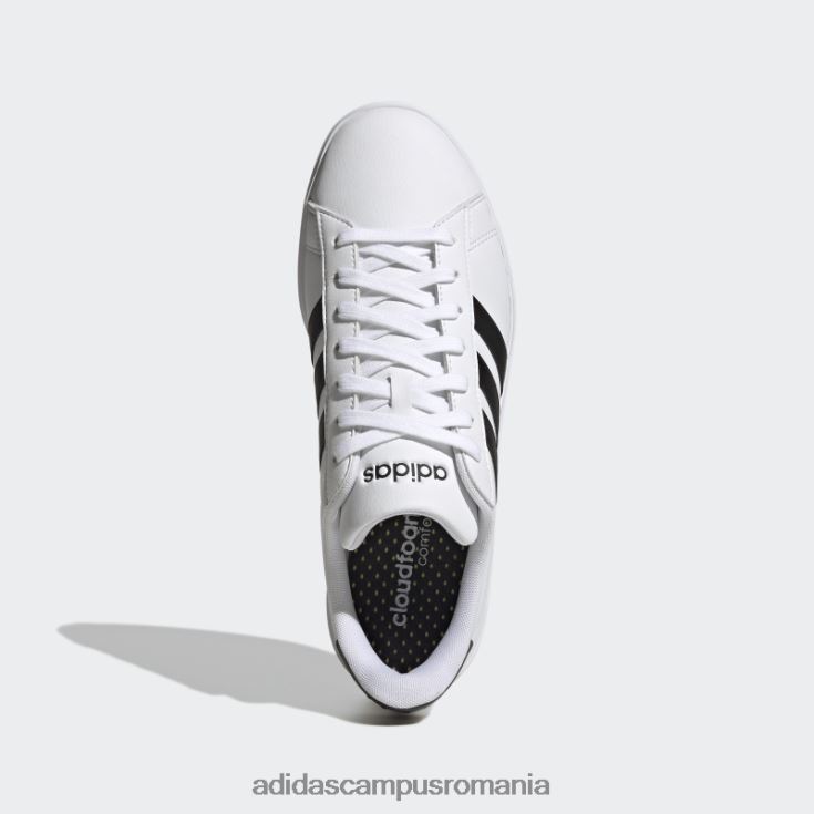 adidas campus romania pantofi confort albi grand court cloudfoam bărbați alb negru J266N24606