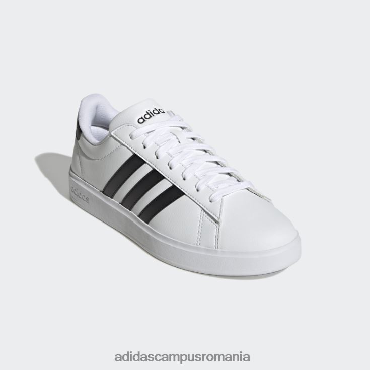 adidas campus romania pantofi confort albi grand court cloudfoam bărbați alb negru J266N24606