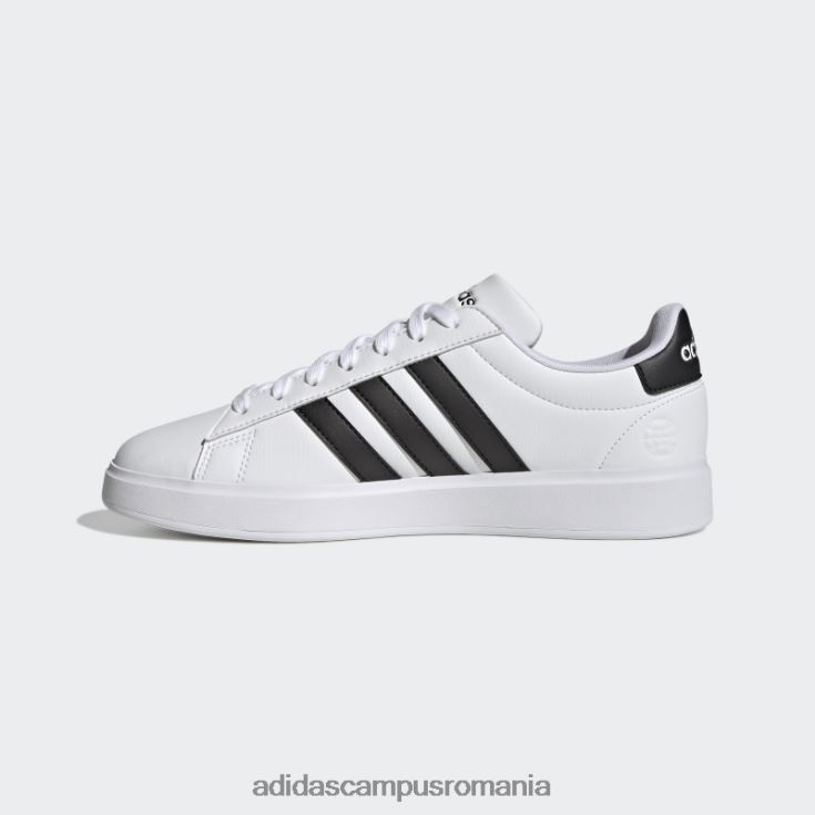 adidas campus romania pantofi confort albi grand court cloudfoam bărbați alb negru J266N24606