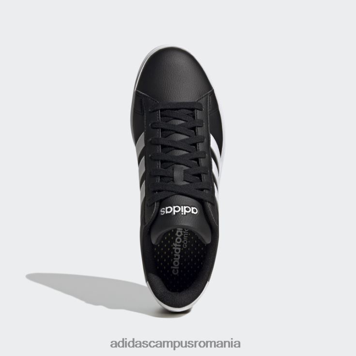 adidas campus romania pantofi confort negri grand court cloudfoam bărbați alb negru J266N24768