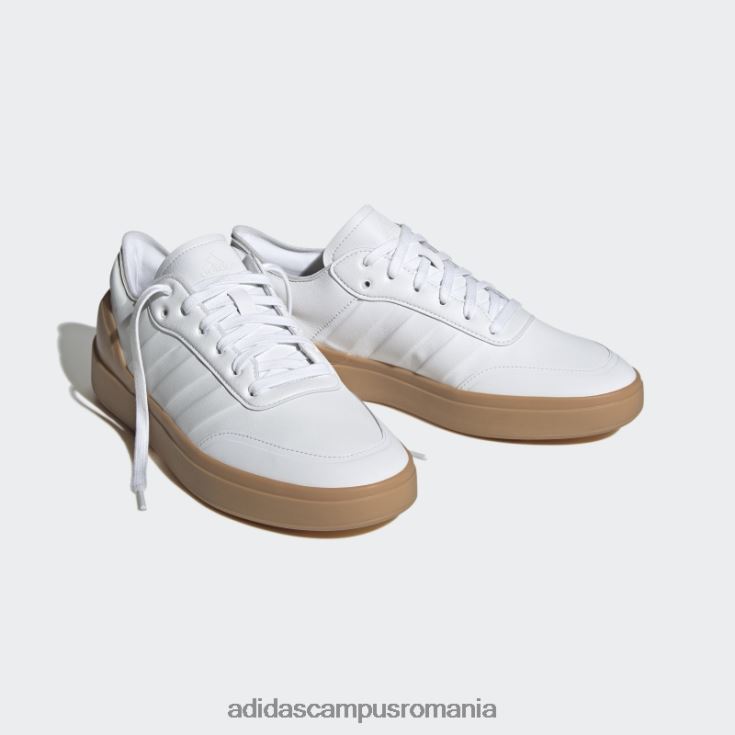 adidas campus romania pantofi court revival alb adidas bărbați alb/gumă J266N24104