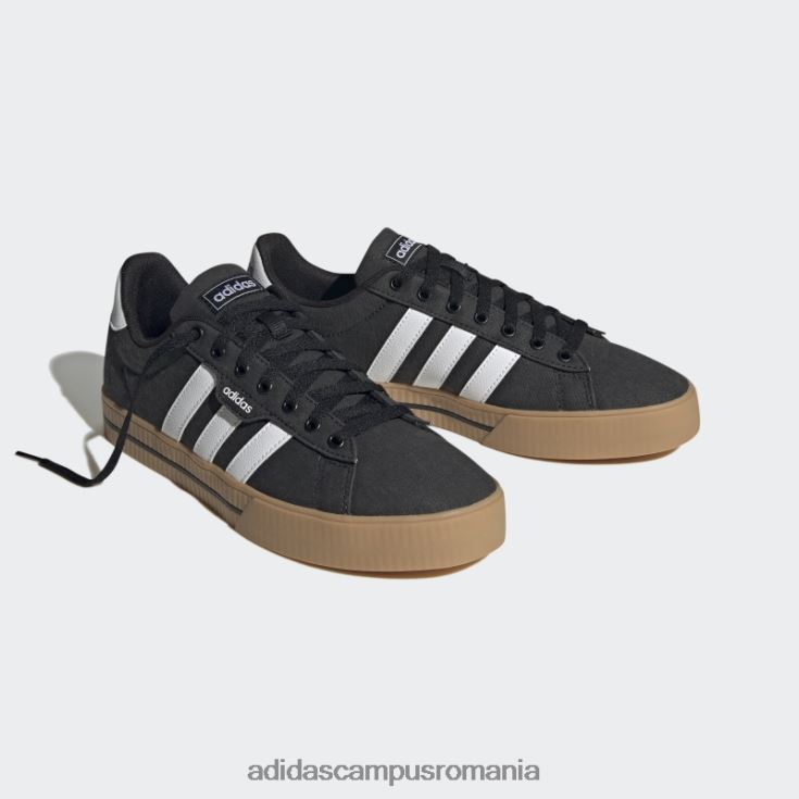 adidas campus romania pantofi gum daily 3.0 bărbați negru/alb/gumă J266N24716