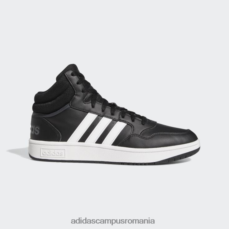 adidas campus romania pantofi hoops 3.0 mid classic vintage negri bărbați negru/alb/gri J266N24766
