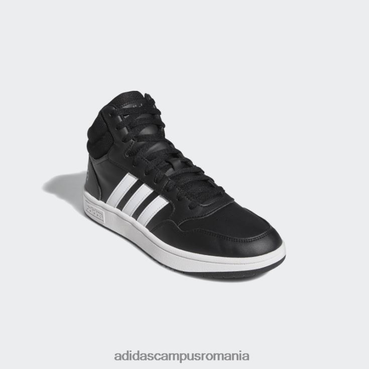 adidas campus romania pantofi hoops 3.0 mid classic vintage negri bărbați negru/alb/gri J266N24766