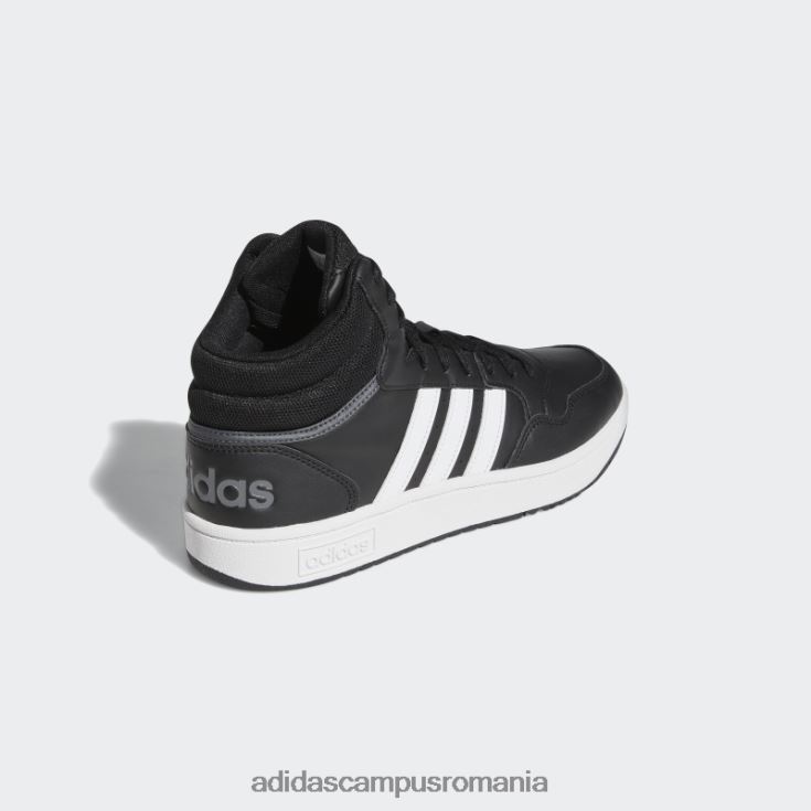 adidas campus romania pantofi hoops 3.0 mid classic vintage negri bărbați negru/alb/gri J266N24766