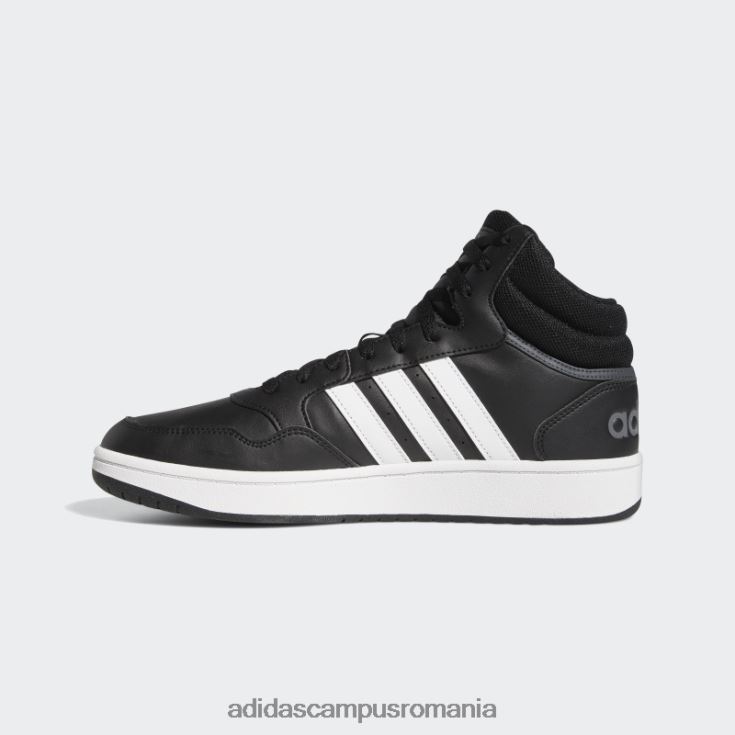 adidas campus romania pantofi hoops 3.0 mid classic vintage negri bărbați negru/alb/gri J266N24766