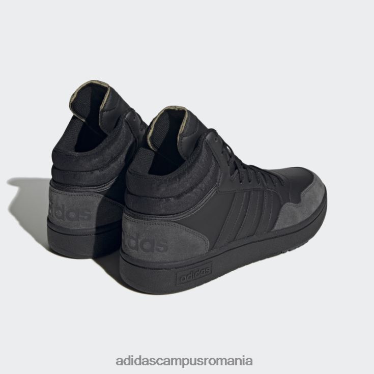 adidas campus romania pantofi vintage clasici de baschet black hoops 3.0 bărbați negru/carbon J266N24403