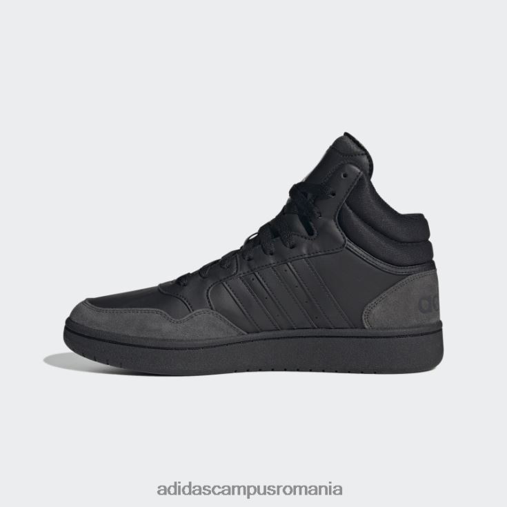 adidas campus romania pantofi vintage clasici de baschet black hoops 3.0 bărbați negru/carbon J266N24403