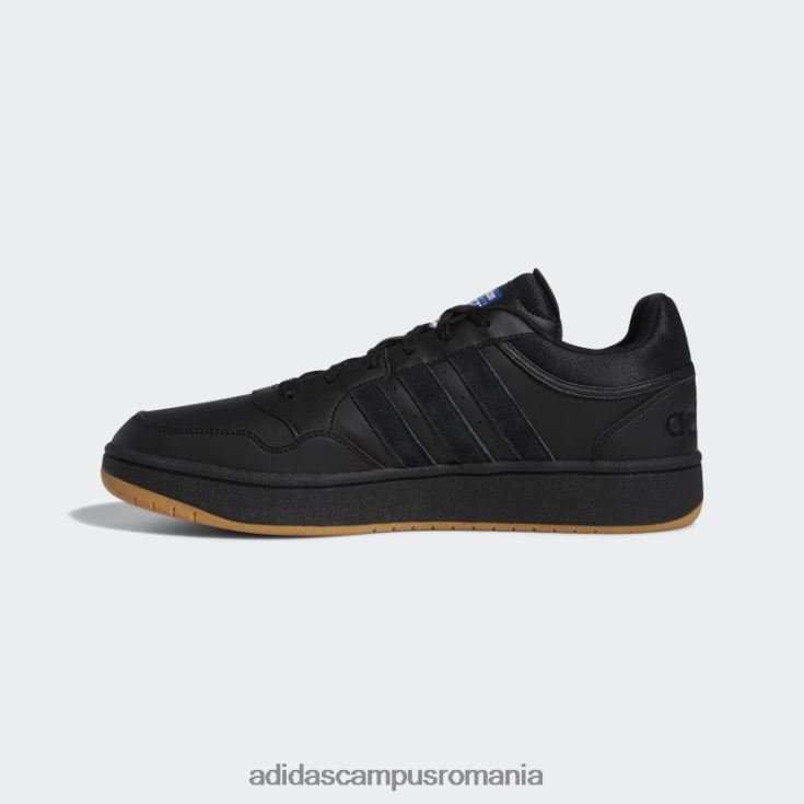 adidas campus romania pantofi vintage hoops 3.0 low clasici negri bărbați alb negru J266N24100