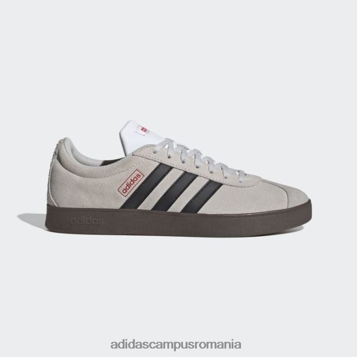 adidas campus romania vl court lifestyle skateboarding pantofi din piele intoarsa gri adidas bărbați gri/negru/stacojiu J266N212198